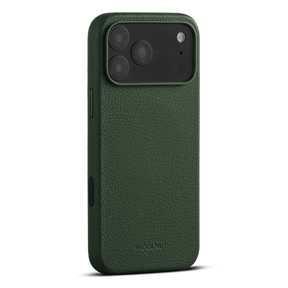 WOOLNUT iPhone 17 Pro Max Full Grain Leather Case - MagSafe Compatible - Green