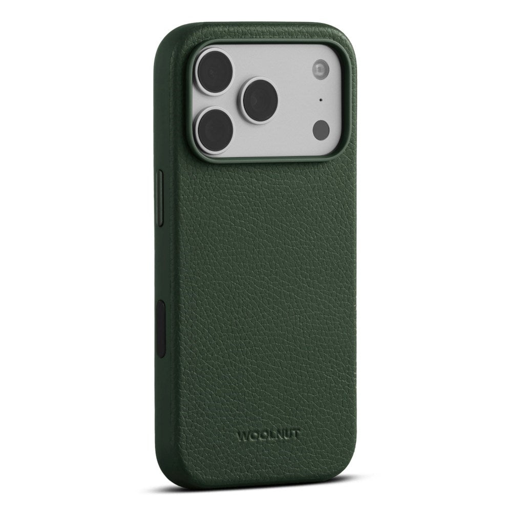 iPhone 18 Pro Max WOOLNUT Genuine Leather Case - MagSafe Compatible - Green
