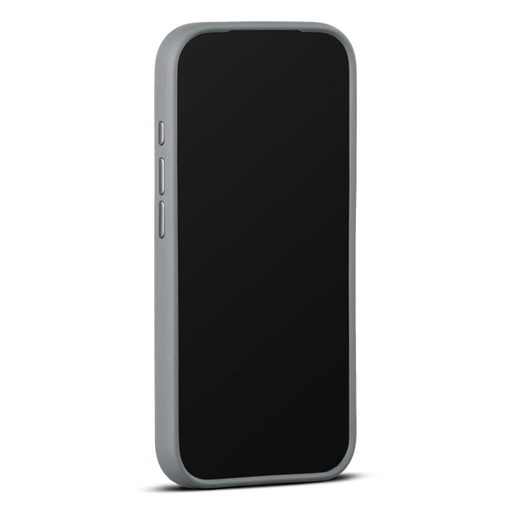 iPhone 18 Pro Max WOOLNUT Genuine Leather Case - MagSafe Compatible - Grey