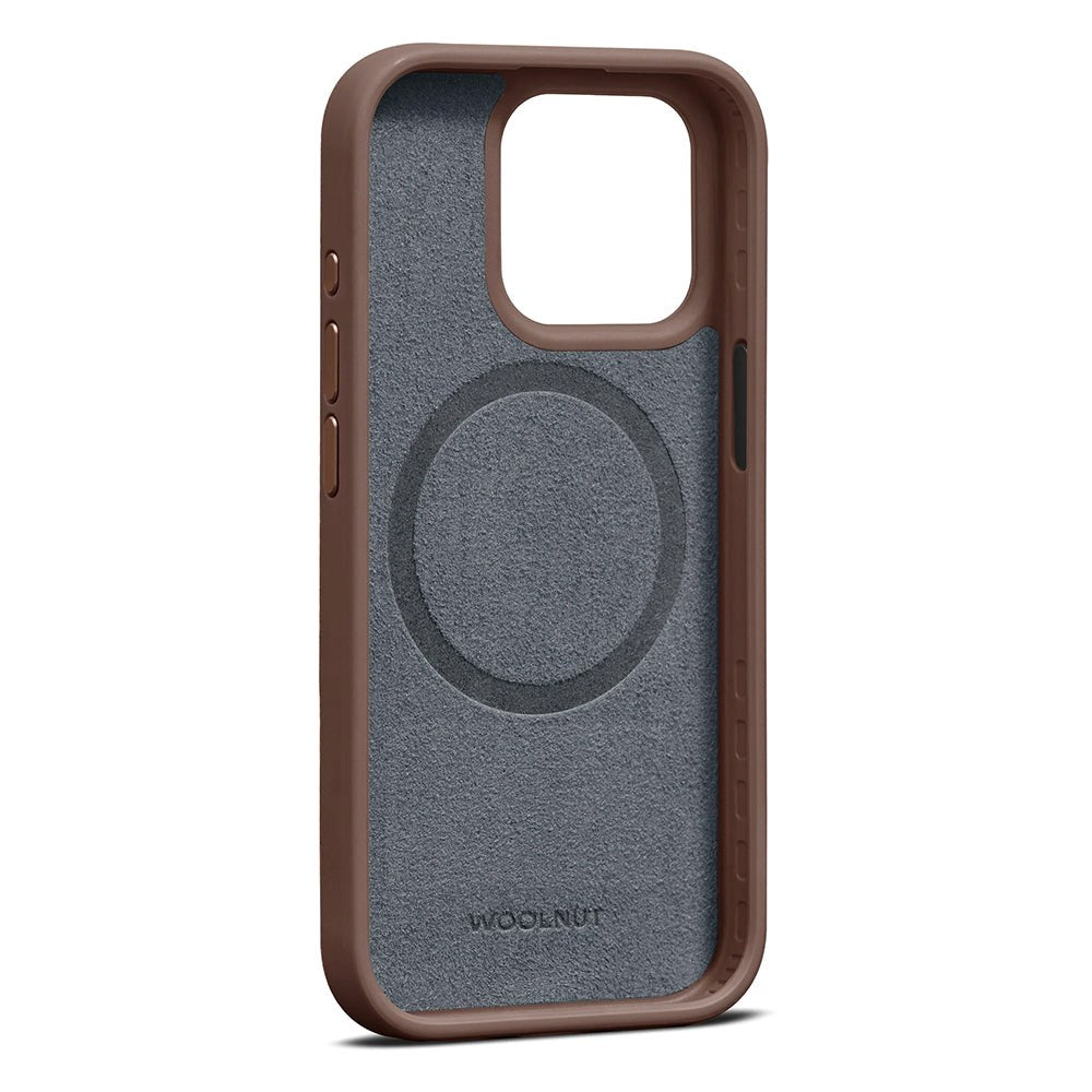 iPhone 15 Pro WOOLNUT Full Grain Leather Case - MagSafe Compatible - Brown