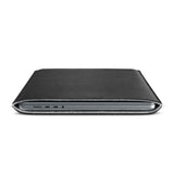 MacBook Pro 16" M4 / M3 / M2 / M1 (2024 - 2021) Genuine Leather Folio Sleeve - 27.5 x 37.5 cm - Black
