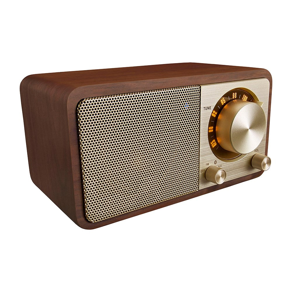 SANGEAN Genuine Mini WR7 Wireless Bluetooth Speaker w. Radio - Dark Brown