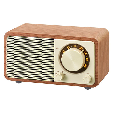 SANGEAN Genuine Mini WR7 Wireless Bluetooth Speaker w. Radio - Light Brown