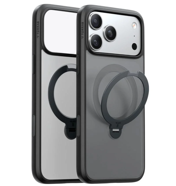 iPhone 18 Pro Max / 17 Pro Max TORRAS Ostand Q3 Spin Case - MagSafe Compatible - Black
