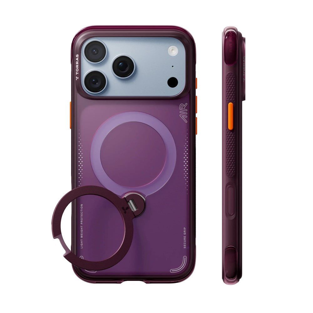 iPhone 18 Pro Max / 17 Pro Max TORRAS Ostand Q3 Air Case - MagSafe Compatible - Purple