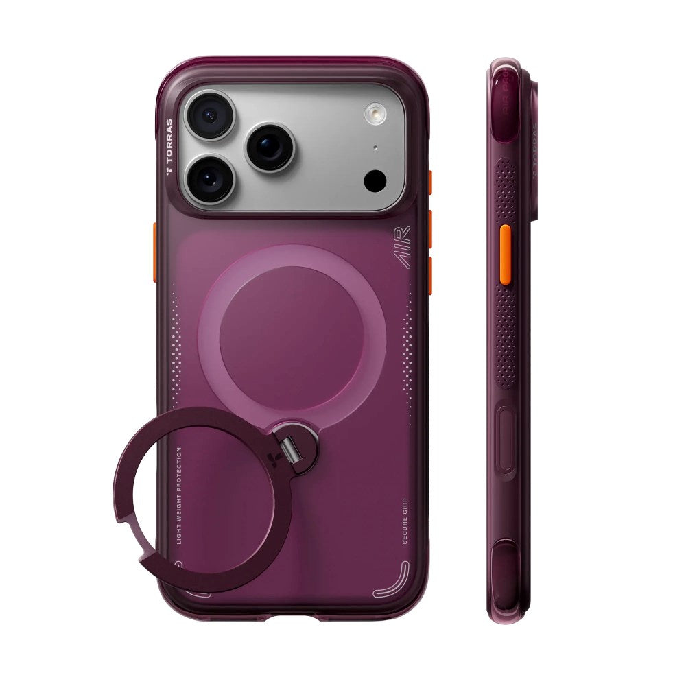 iPhone 18 Pro Max / 17 Pro Max TORRAS Ostand Q3 Air Case - MagSafe Compatible - Purple