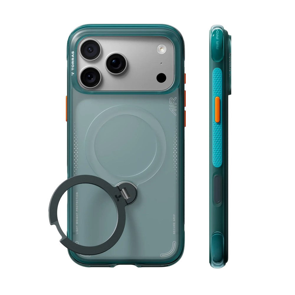 iPhone 18 Pro Max / 17 Pro Max TORRAS Ostand Q3 Air Case - MagSafe Compatible - Green