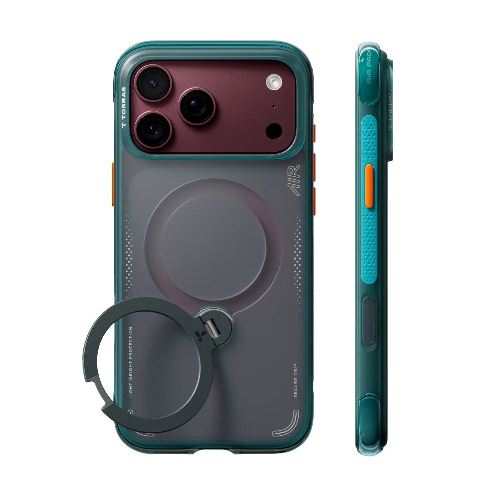 iPhone 18 Pro Max / 17 Pro Max TORRAS Ostand Q3 Air Case - MagSafe Compatible - Green