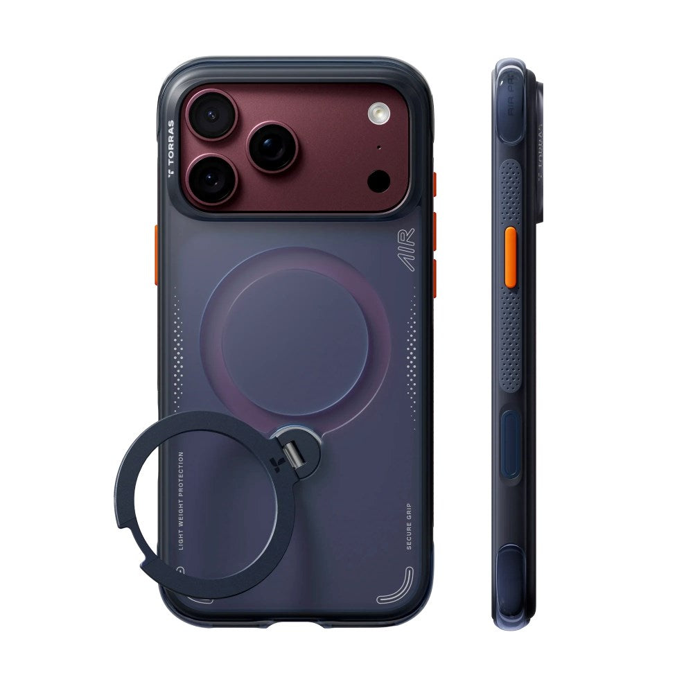 iPhone 18 Pro Max / 17 Pro Max TORRAS Ostand Q3 Air Case - MagSafe Compatible - Deep Blue